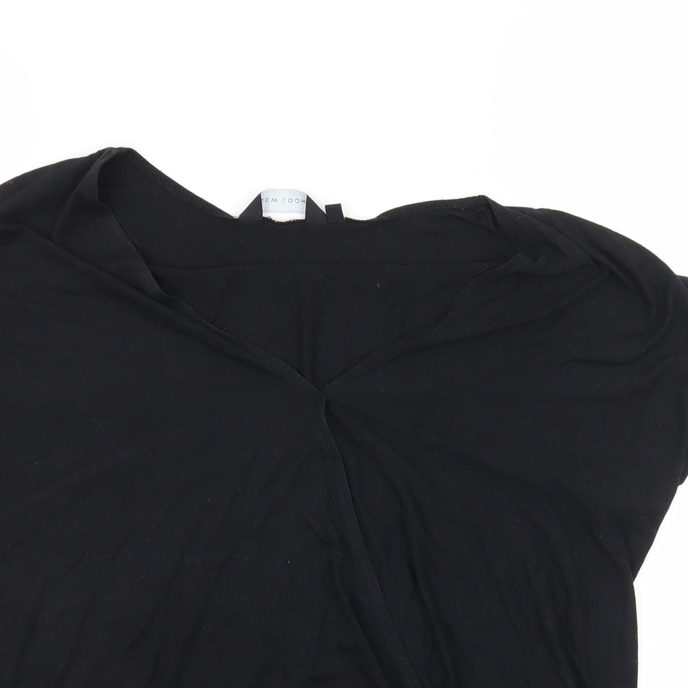 New Look Womens Black  Jersey Basic T-Shirt Size 10