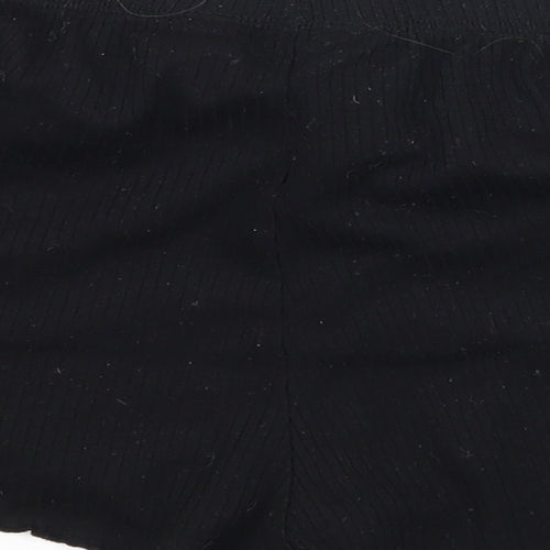 Love to Lounge Womens Black Solid Jersey Top Sleep Shorts Size 10