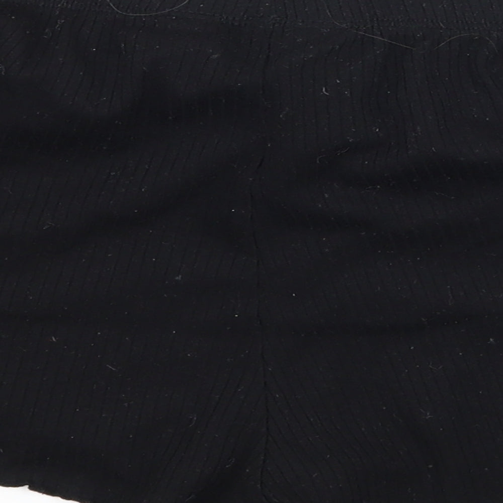 Love to Lounge Womens Black Solid Jersey Top Sleep Shorts Size 10