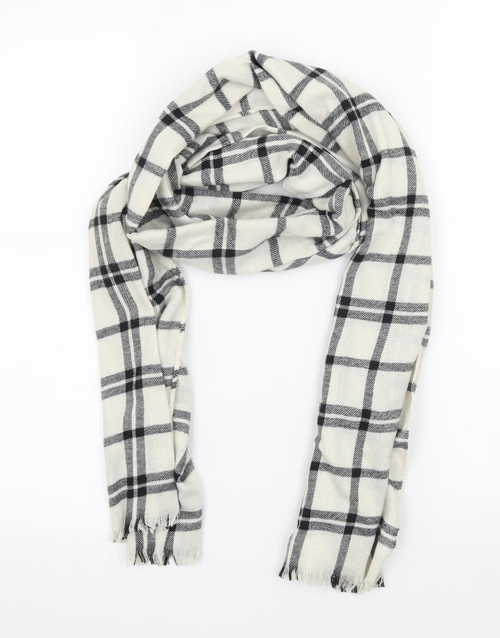 Prewor Womens Ivory Check Scarf
