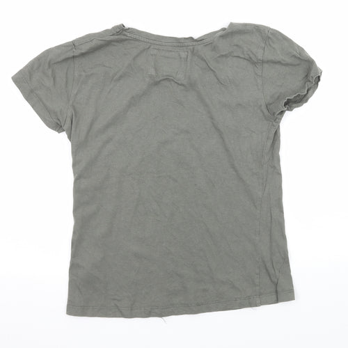 Love to Lounge Womens Green Solid Jersey Top Pyjama Top Size 6