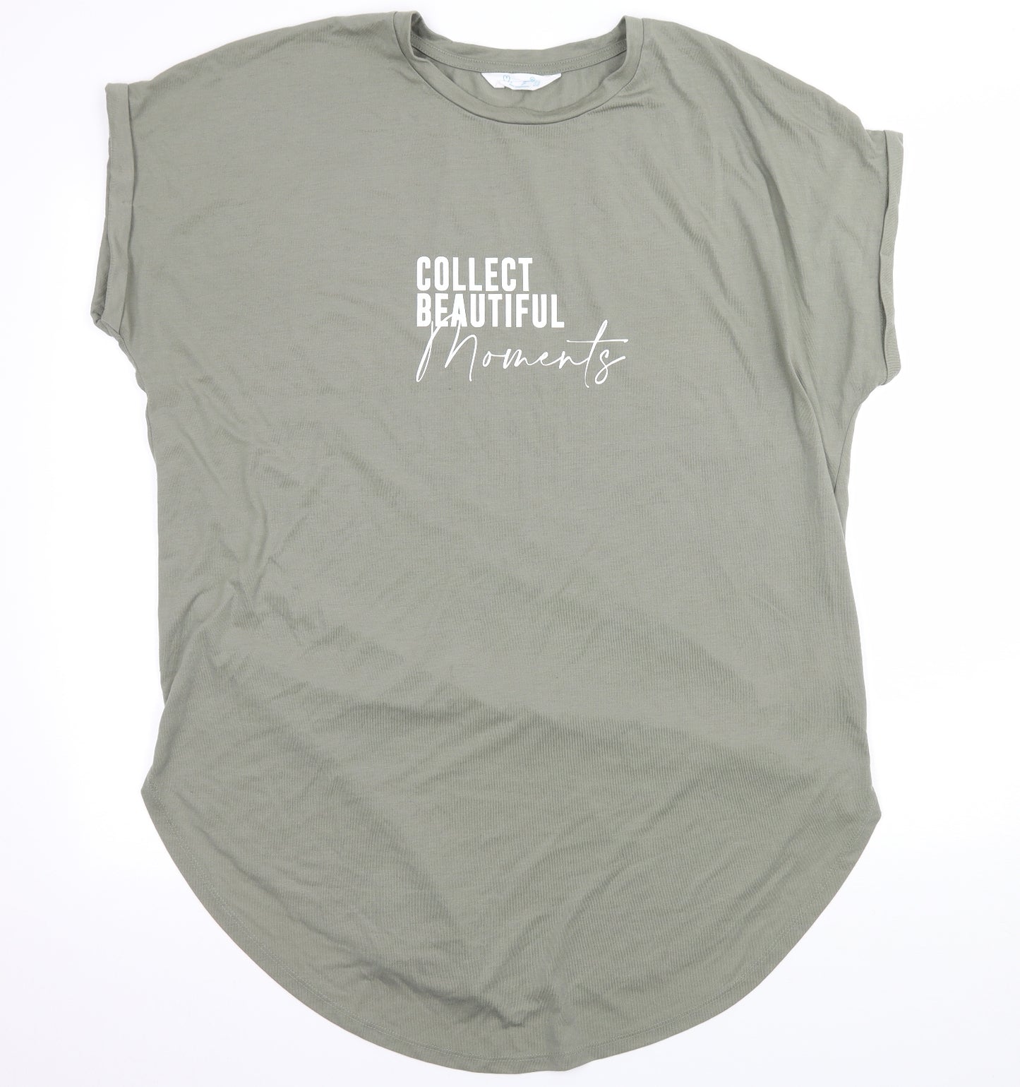 Primark Womens Green  Jersey Basic T-Shirt Size 18  - Collect Beautiful Moments