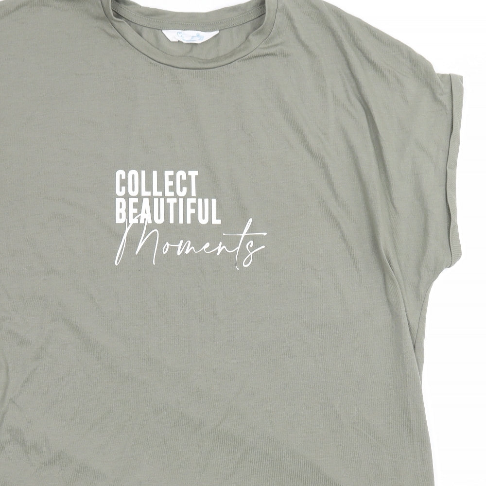 Primark Womens Green  Jersey Basic T-Shirt Size 18  - Collect Beautiful Moments