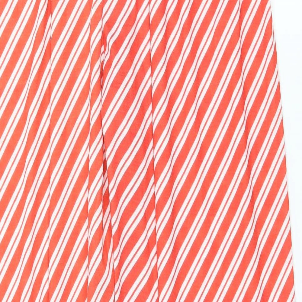 In the Style Womens Red Striped Jersey Capri Pyjama Pants Size M