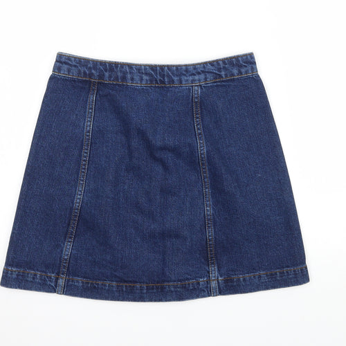 Topsho Womens Blue  Denim A-Line Skirt Size 26 in