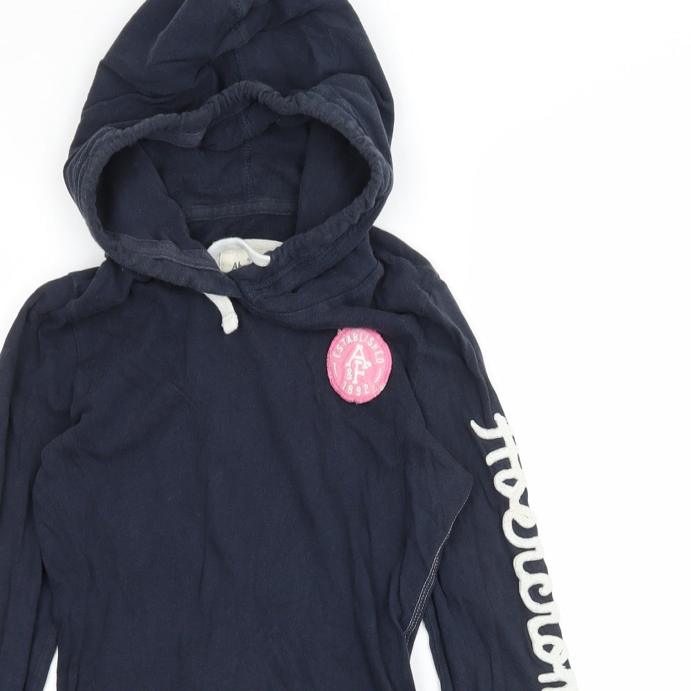 Abercrombie & Fitch Womens Blue  Jersey Pullover Hoodie Size S