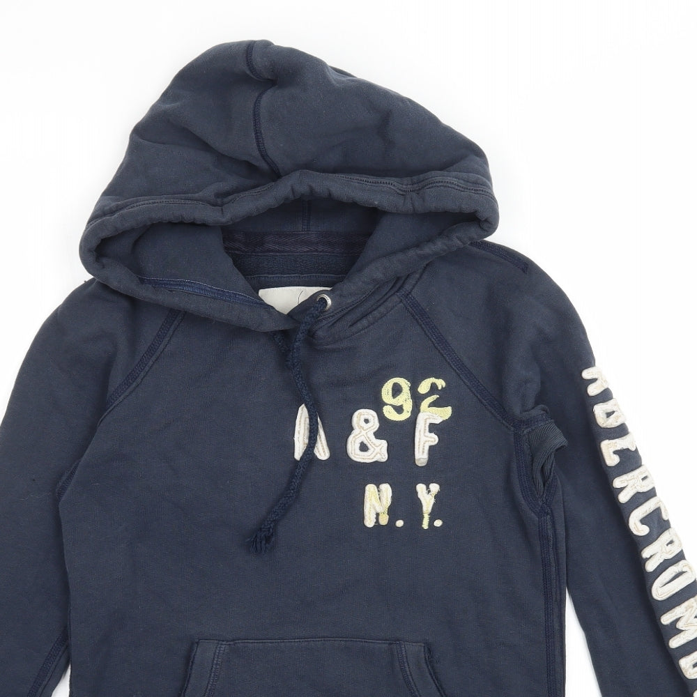 Abercrombie & Fitch Womens Blue  Jersey Pullover Hoodie Size S