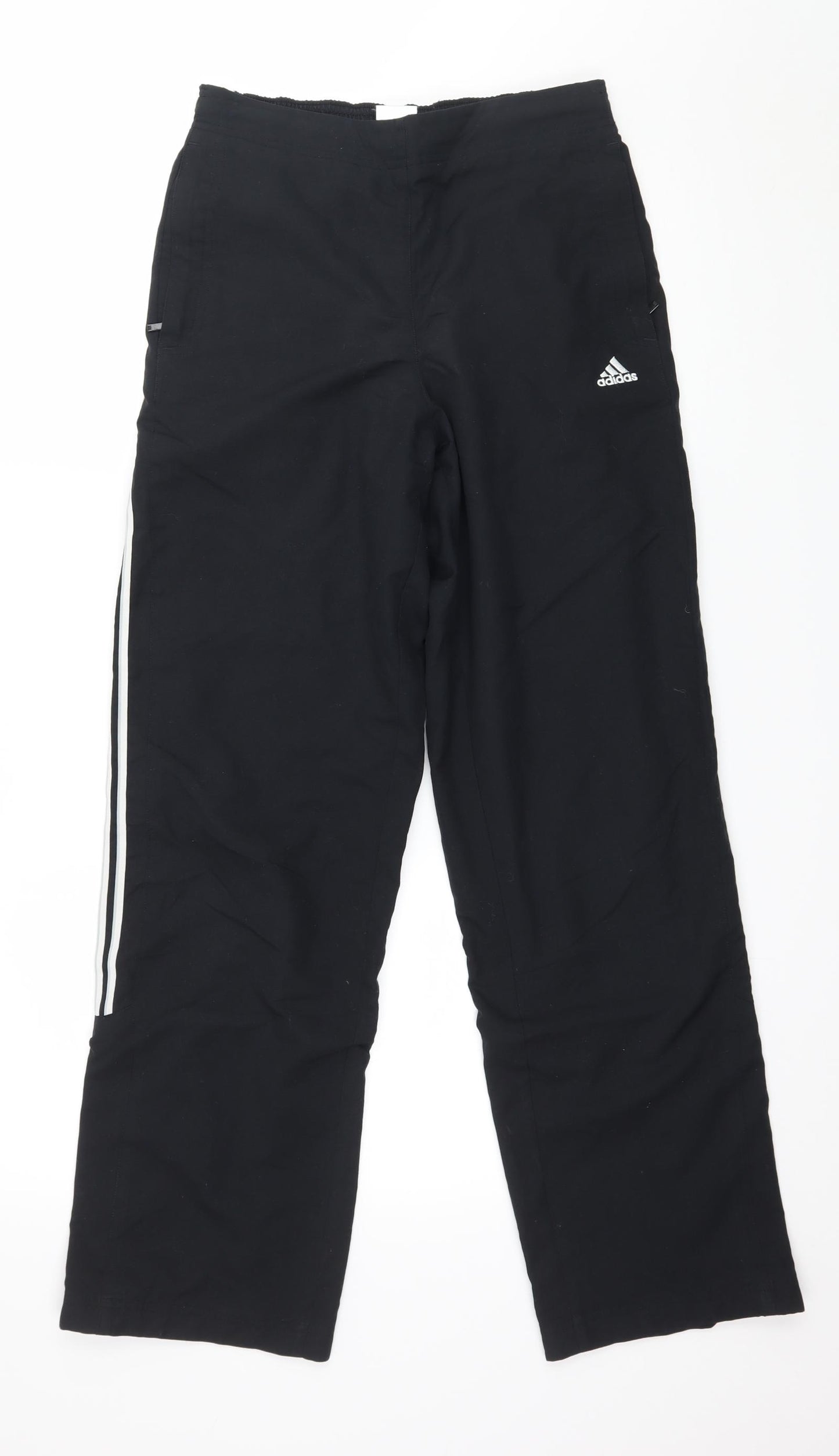 adidas Womens Black Striped  Jogger Trousers Size 8 L29 in