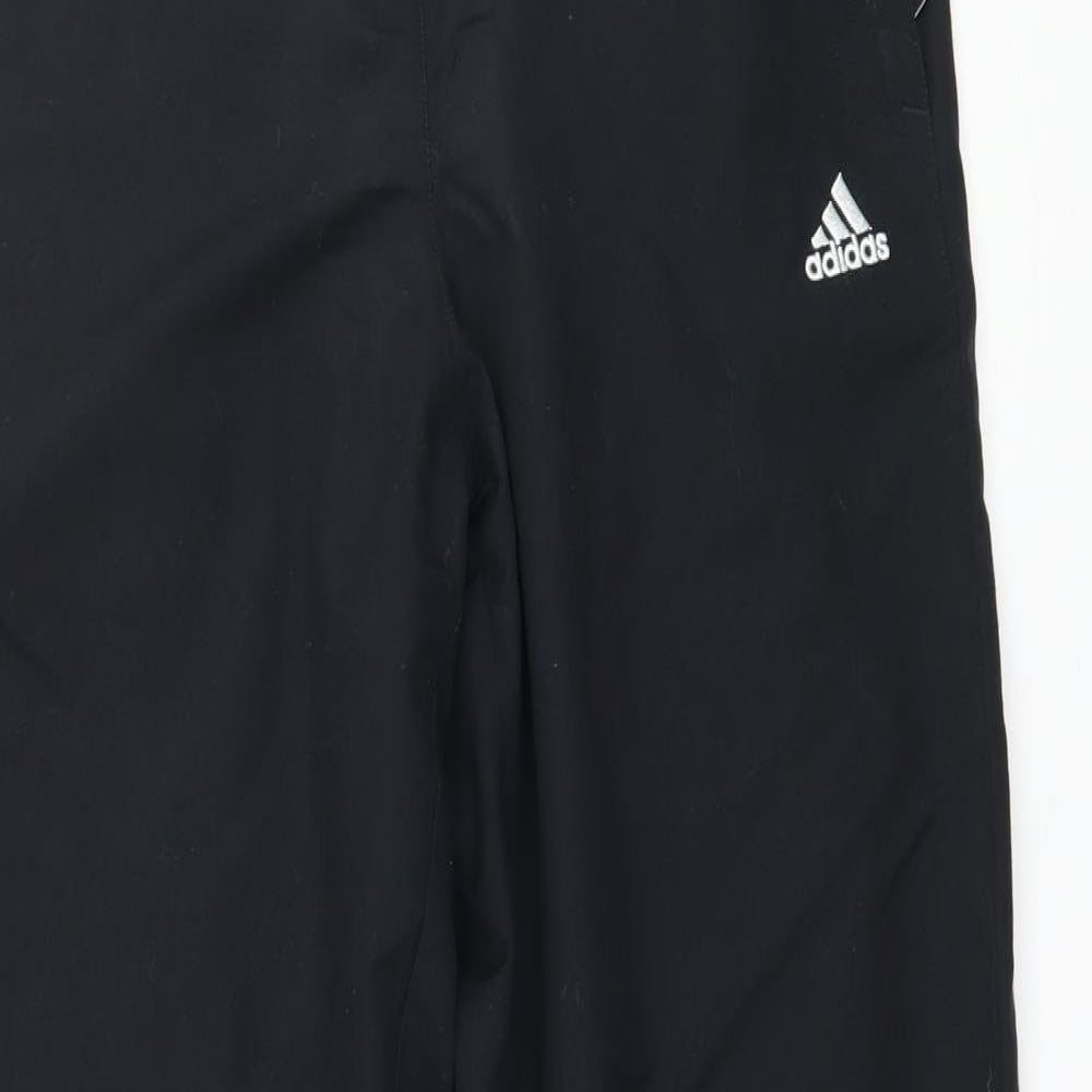 adidas Womens Black Striped  Jogger Trousers Size 8 L29 in