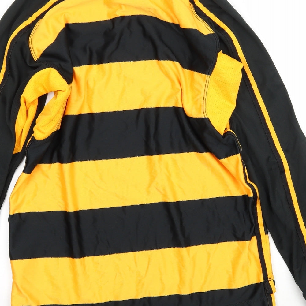 Nike Boys Yellow Striped Jersey Basic T-Shirt Size 12-13 Years