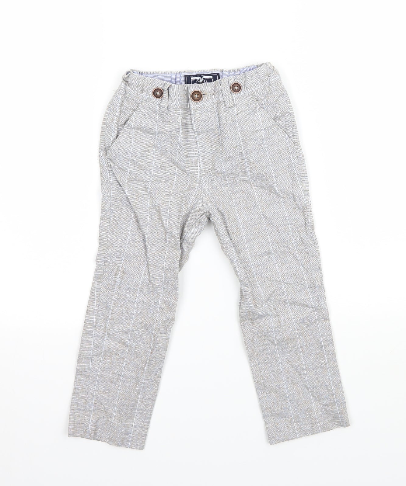 NEXT Boys Grey Check  Dress Pants Trousers Size 2-3 Years