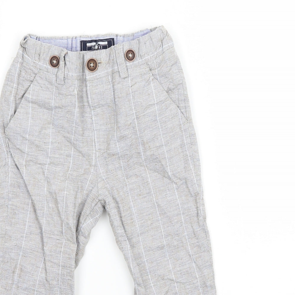 NEXT Boys Grey Check  Dress Pants Trousers Size 2-3 Years
