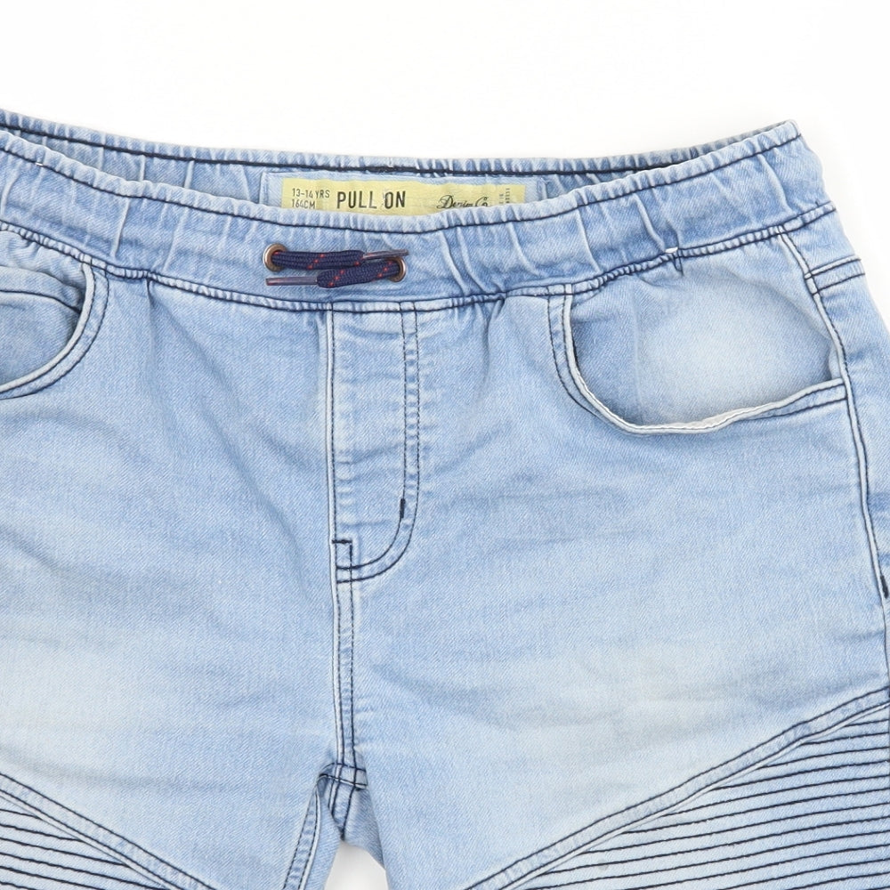Denim & Co. Boys Blue  Denim Bermuda Shorts Size 13-14 Years