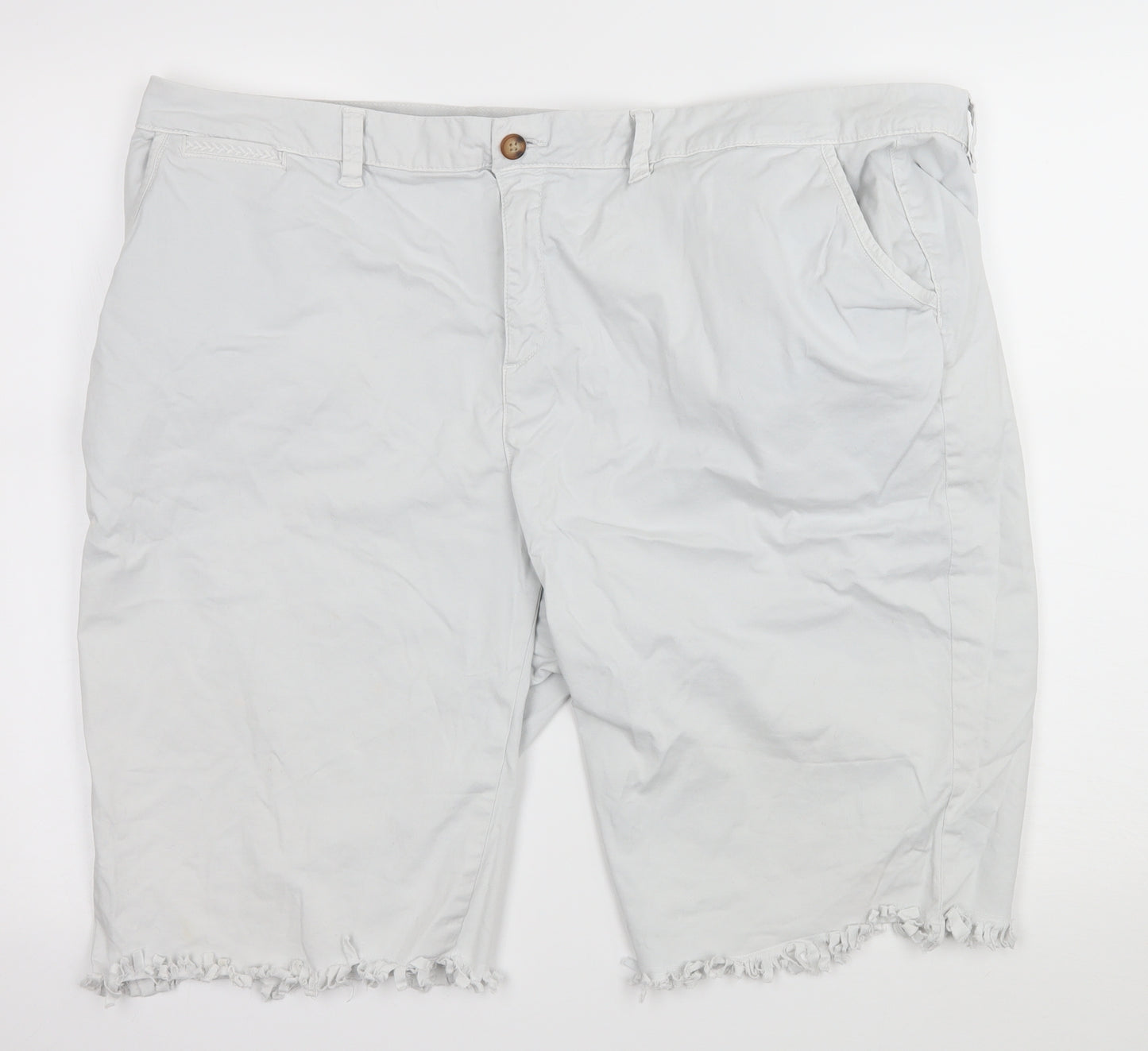 George Womens White  Denim Bermuda Shorts Size 22