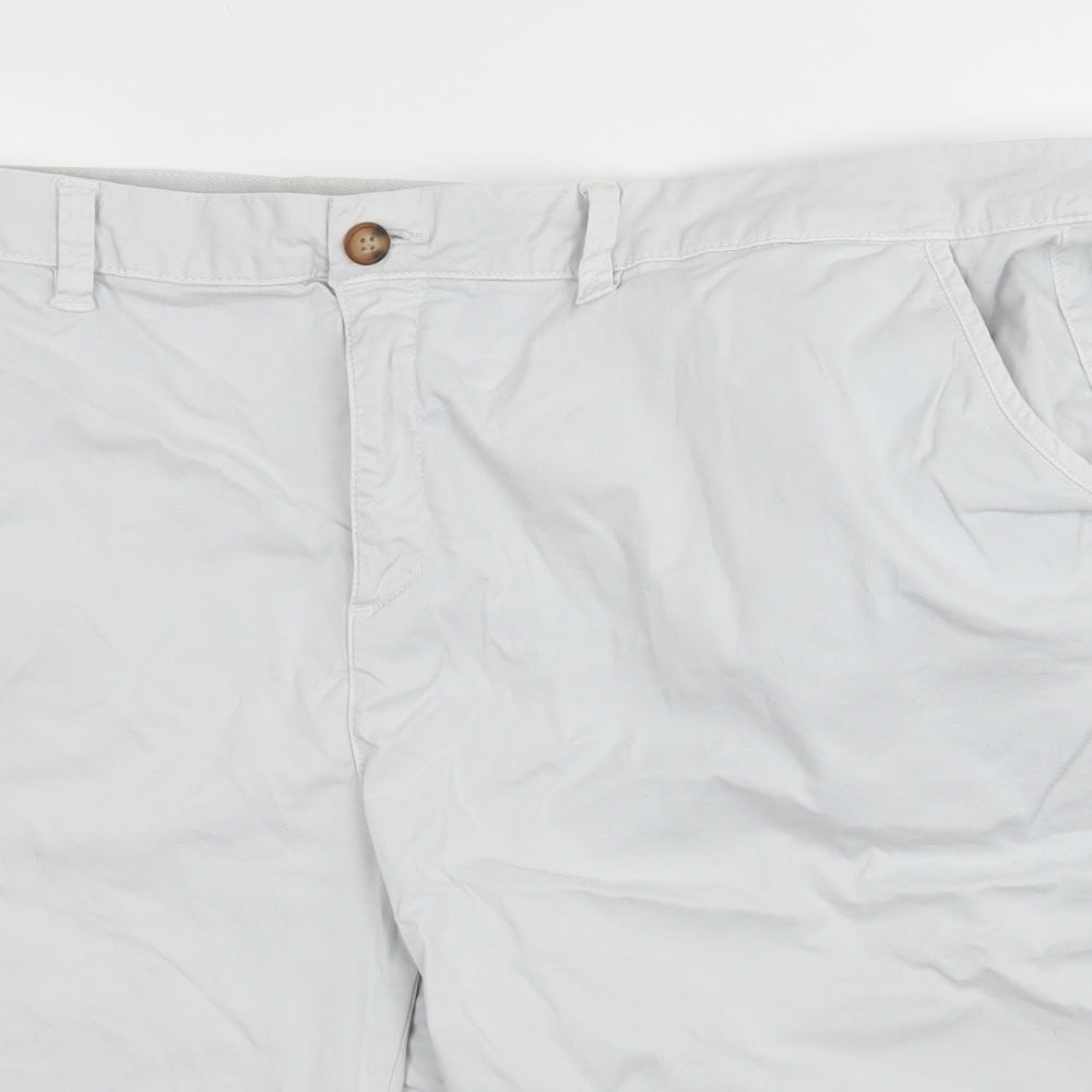 George Womens White  Denim Bermuda Shorts Size 22