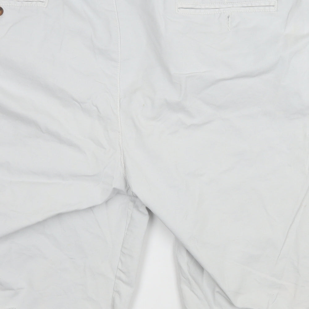George Womens White  Denim Bermuda Shorts Size 22