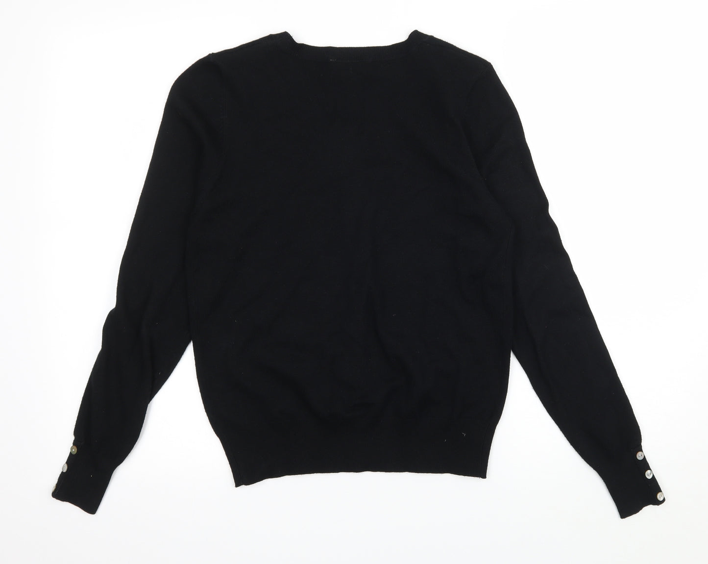 Papaya Womens Black  Knit Cardigan Jumper Size 12