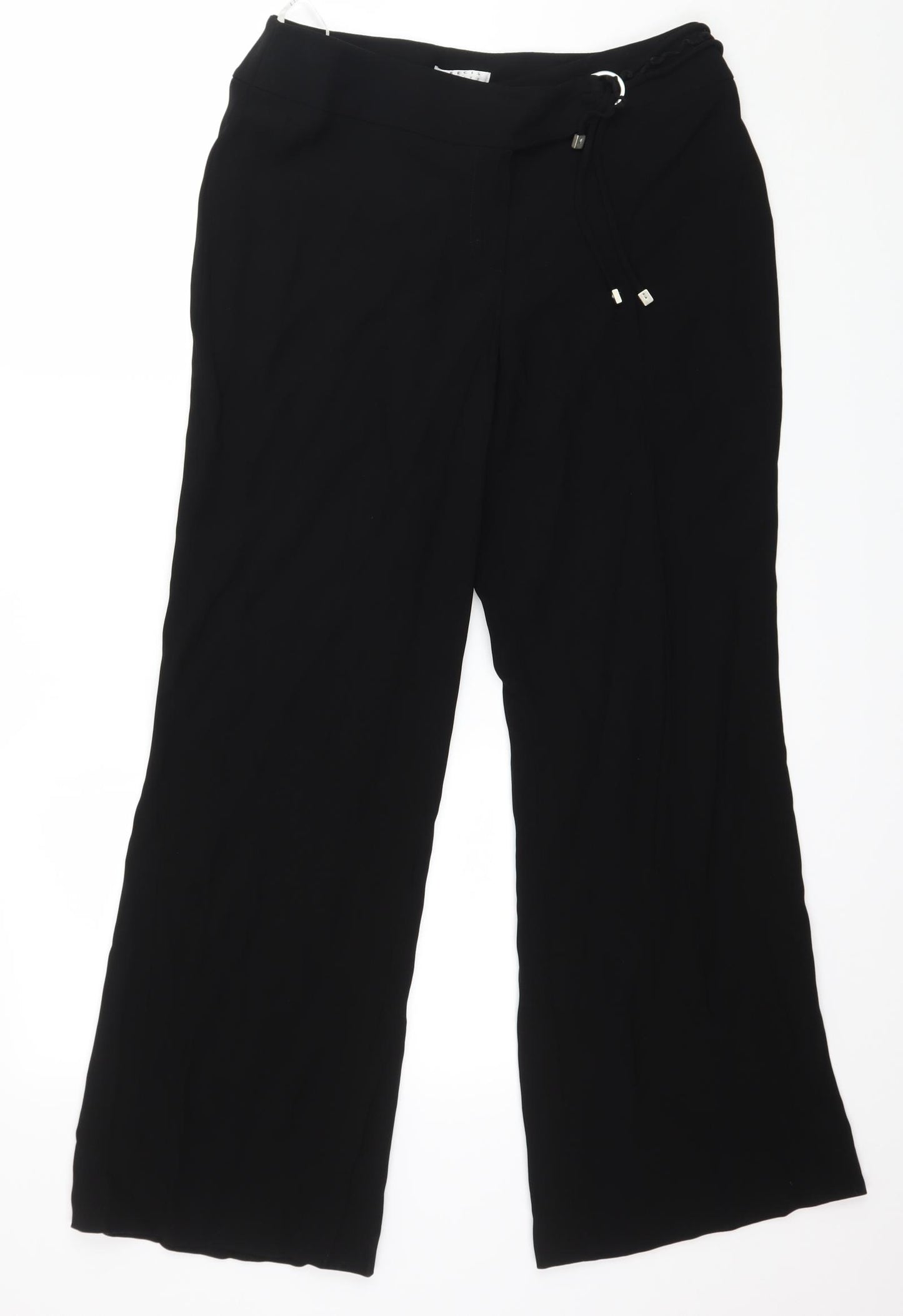Precis Womens Black   Trousers  Size 14 L29 in