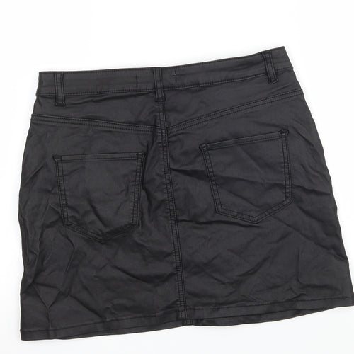 Denim & Co. Womens Black   A-Line Skirt Size 10