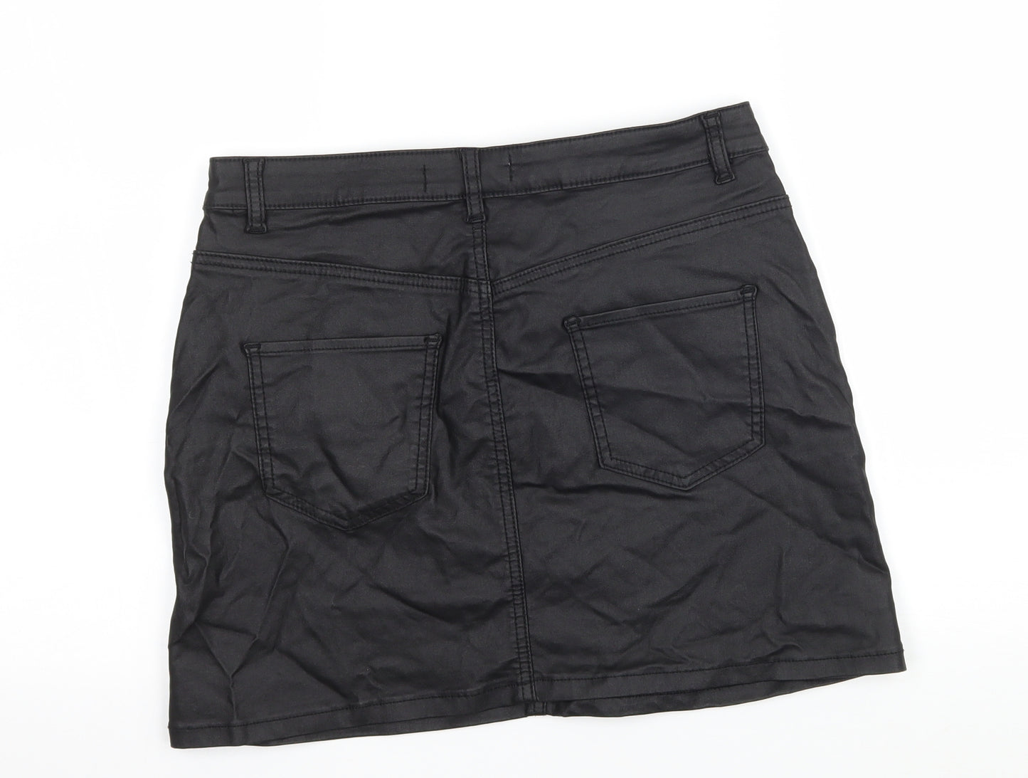 Denim & Co. Womens Black   A-Line Skirt Size 10