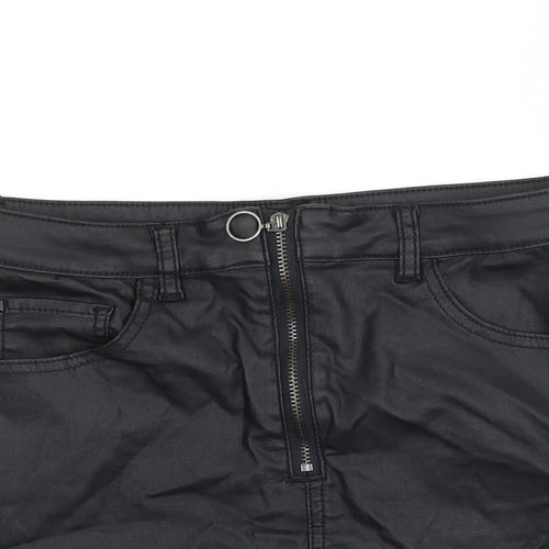 Denim & Co. Womens Black   A-Line Skirt Size 10