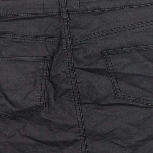 Denim & Co. Womens Black   A-Line Skirt Size 10