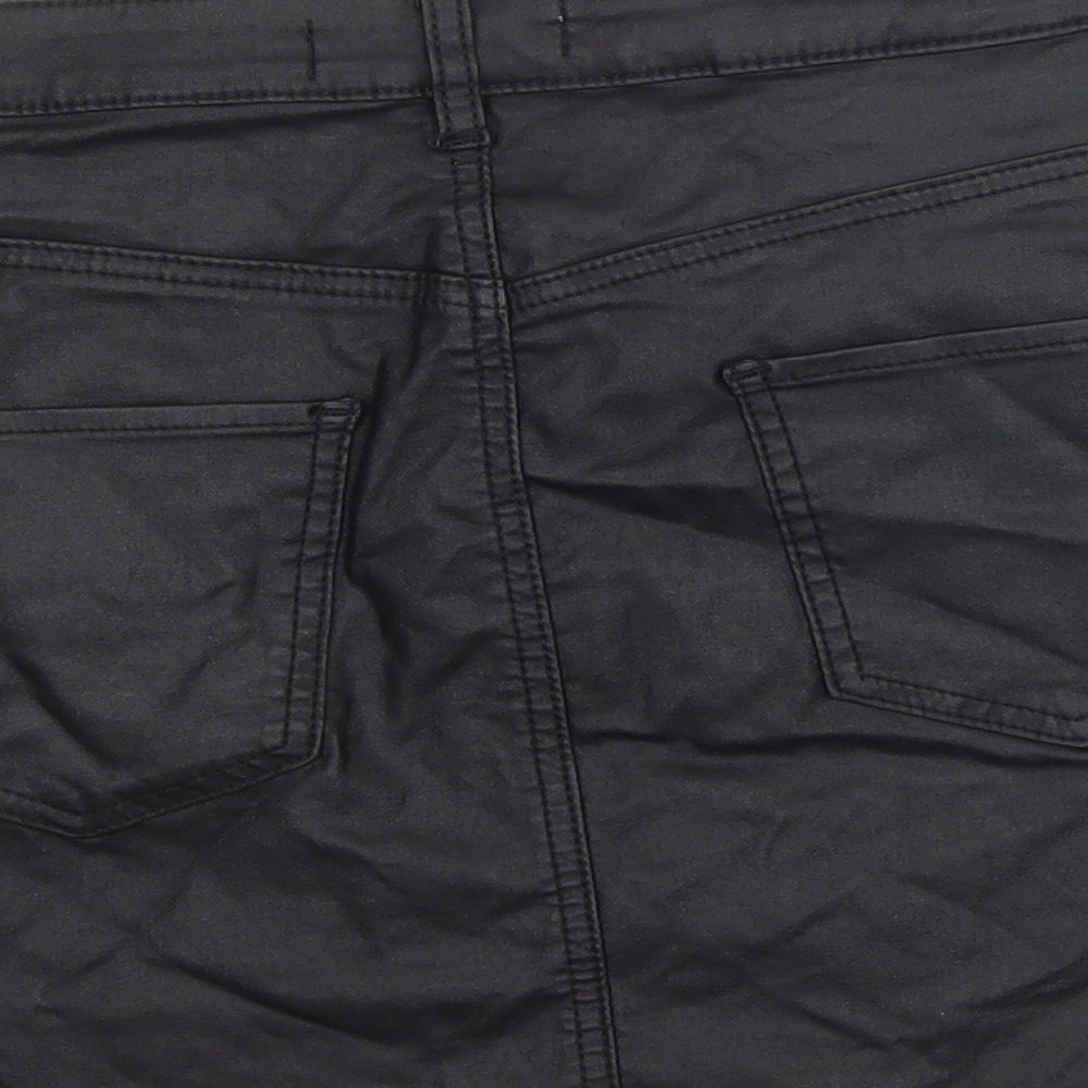 Denim & Co. Womens Black   A-Line Skirt Size 10