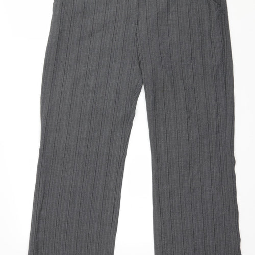 Joella Di Marco Womens Grey Striped  Trousers  Size XL L29 in