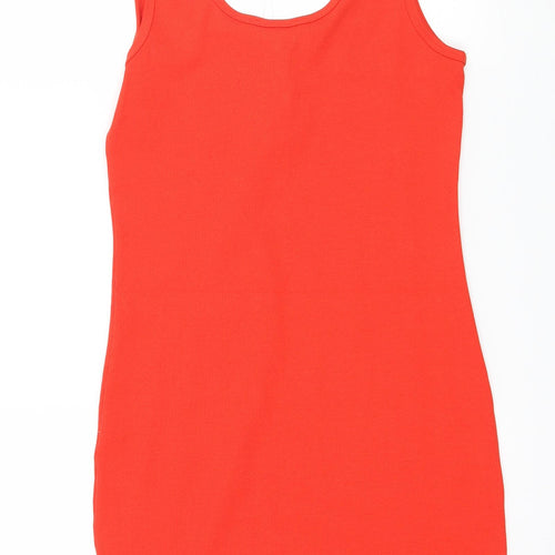Zara Womens Red  Jersey Tank Dress  Size M