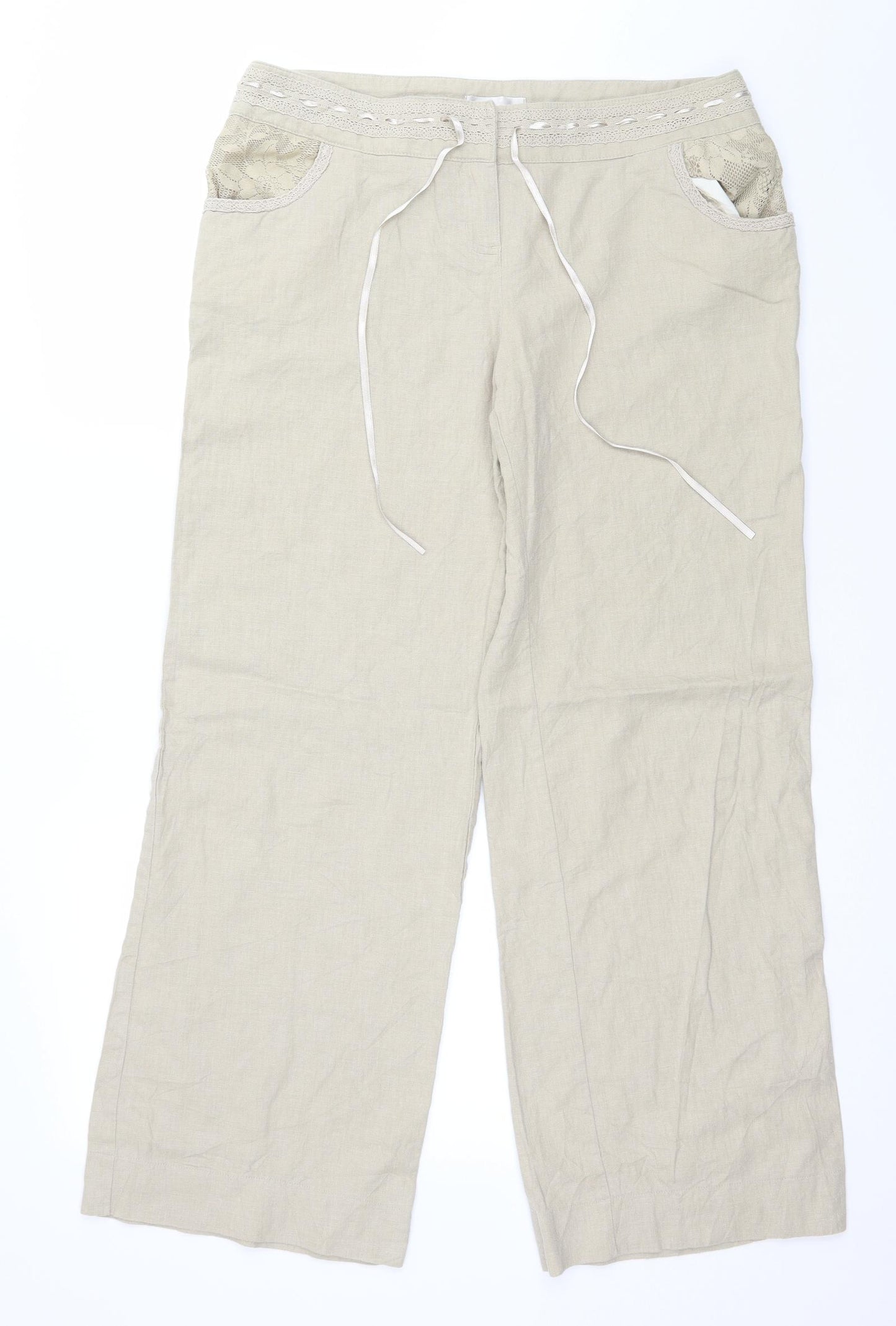 George Womens Beige   Trousers  Size 14 L29 in