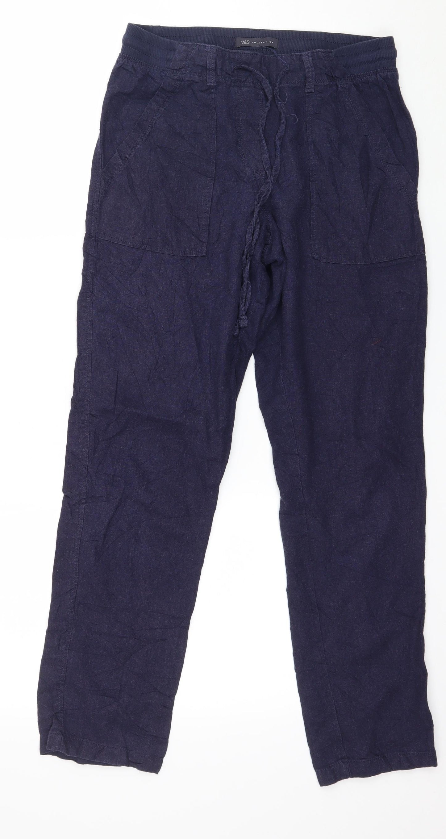 Marks and Spencer Womens Blue   Trousers  Size 6 L27 in