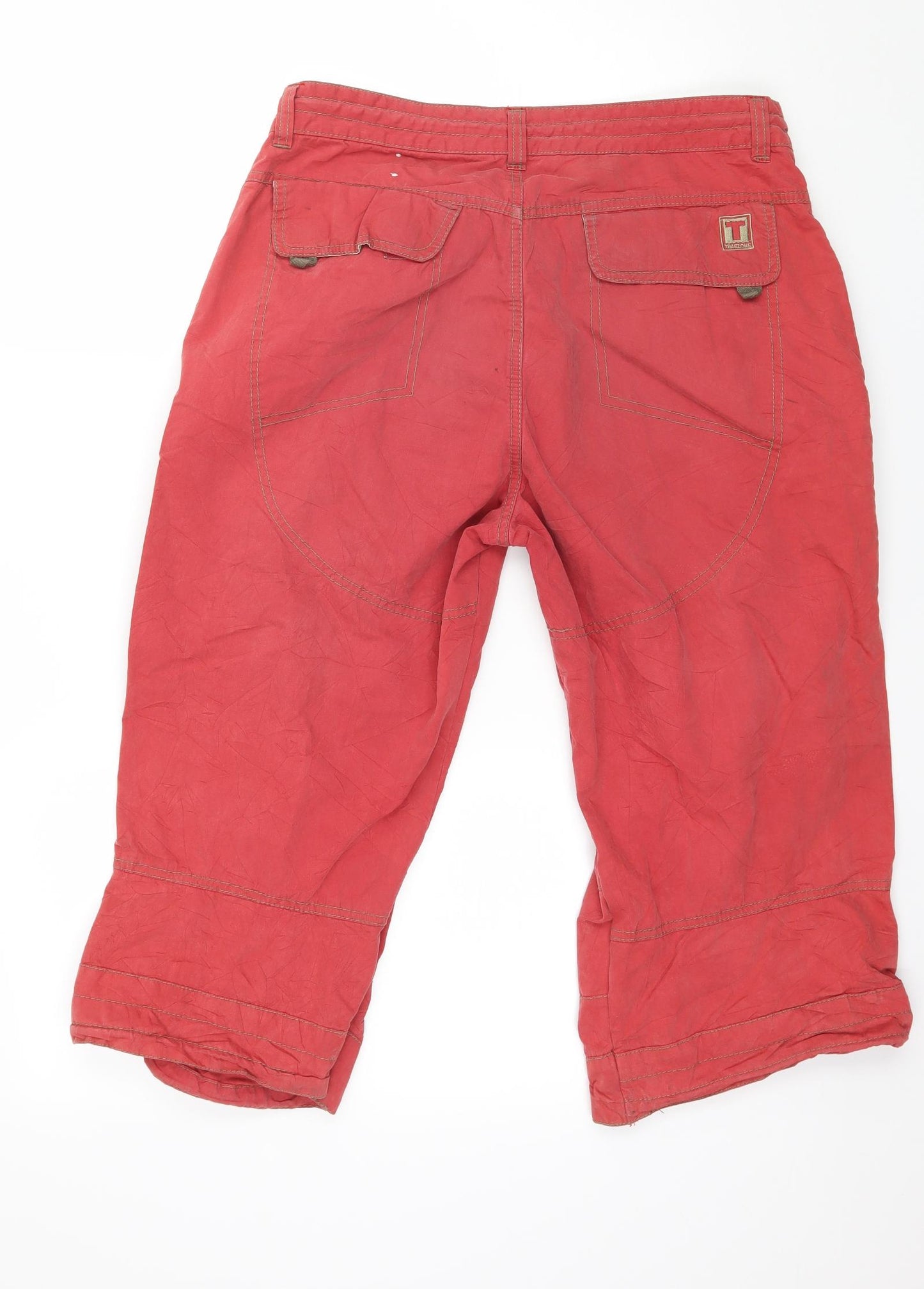 Timezone Mens Red   Cargo Shorts Size 33 in