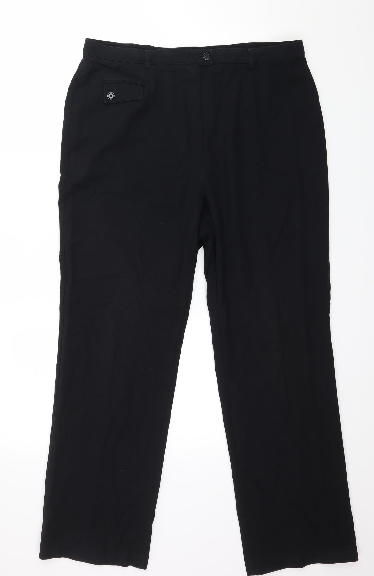 Marks and Spencer Womens Black   Trousers  Size 18 L29 in