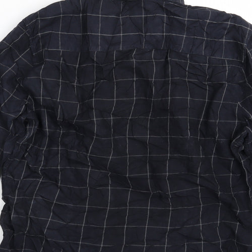 Easy Mens Beige Check   Button-Up Size L