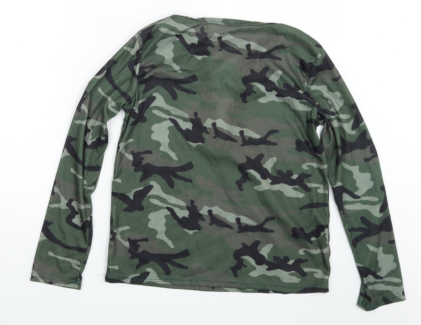Preworn Womens Multicoloured Camouflage  Basic T-Shirt One Size