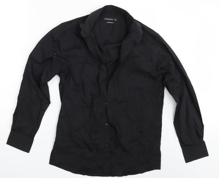 Cedar Wood State Mens Black Button-Up One Size