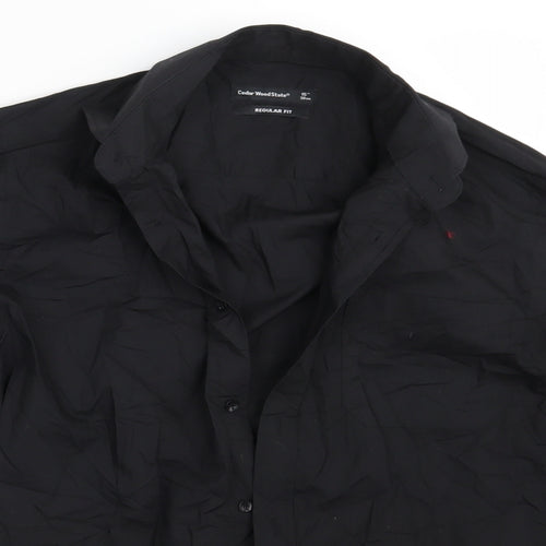 Cedar Wood State Mens Black    Button-Up One Size