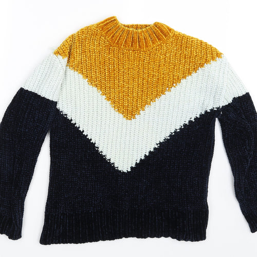 Primark Womens Multicoloured Argyle/Diamond  Pullover Jumper Size 6  - Size 6-8