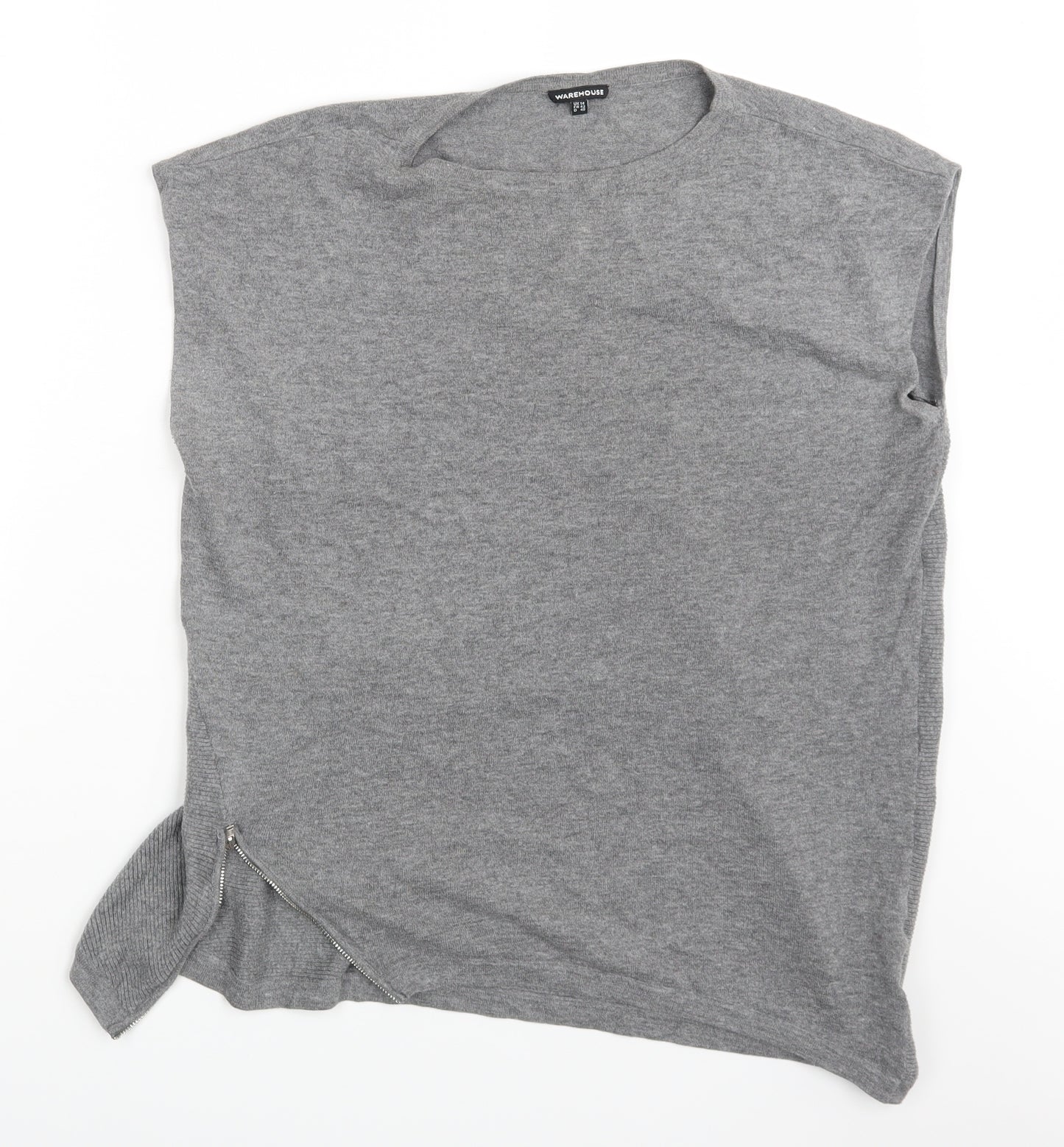 Warehouse Womens Grey   Basic T-Shirt Size 14