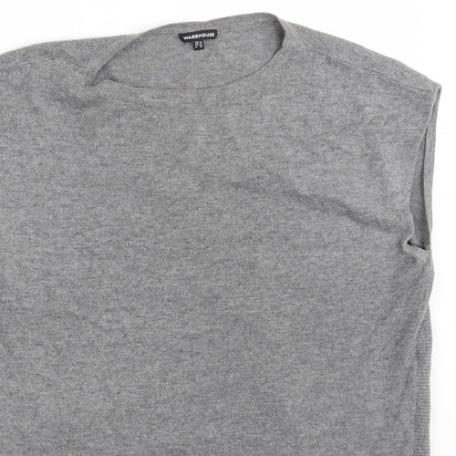 Warehouse Womens Grey   Basic T-Shirt Size 14