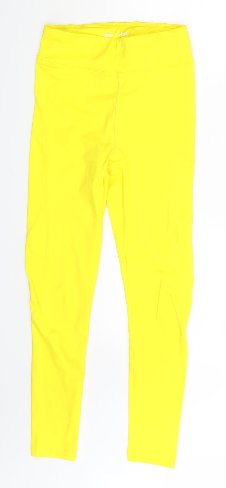 ASOS Womens Yellow Jegging Leggings Size 8 L24 in - Waist 22in