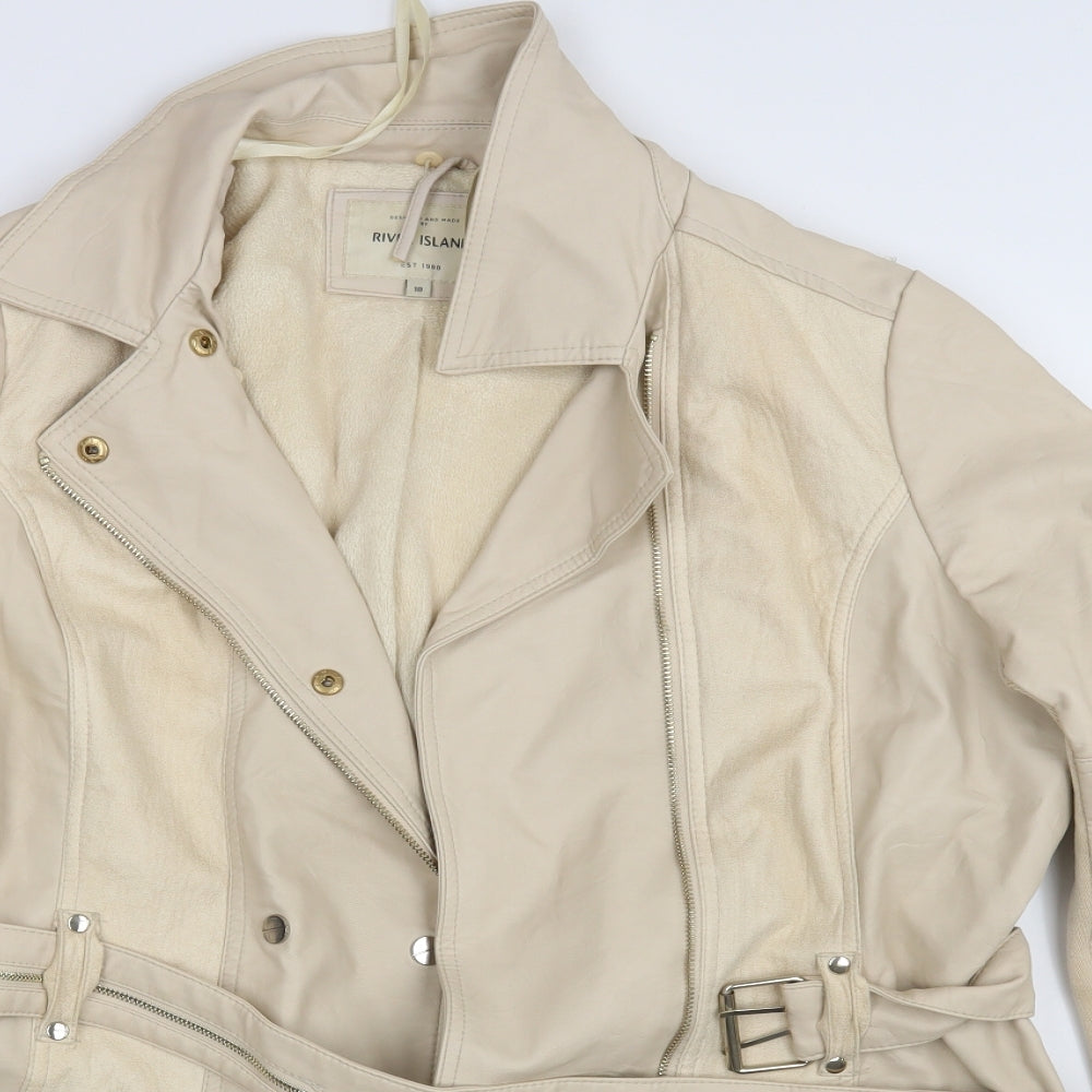 River Island Womens Beige   Overcoat Coat Size 18