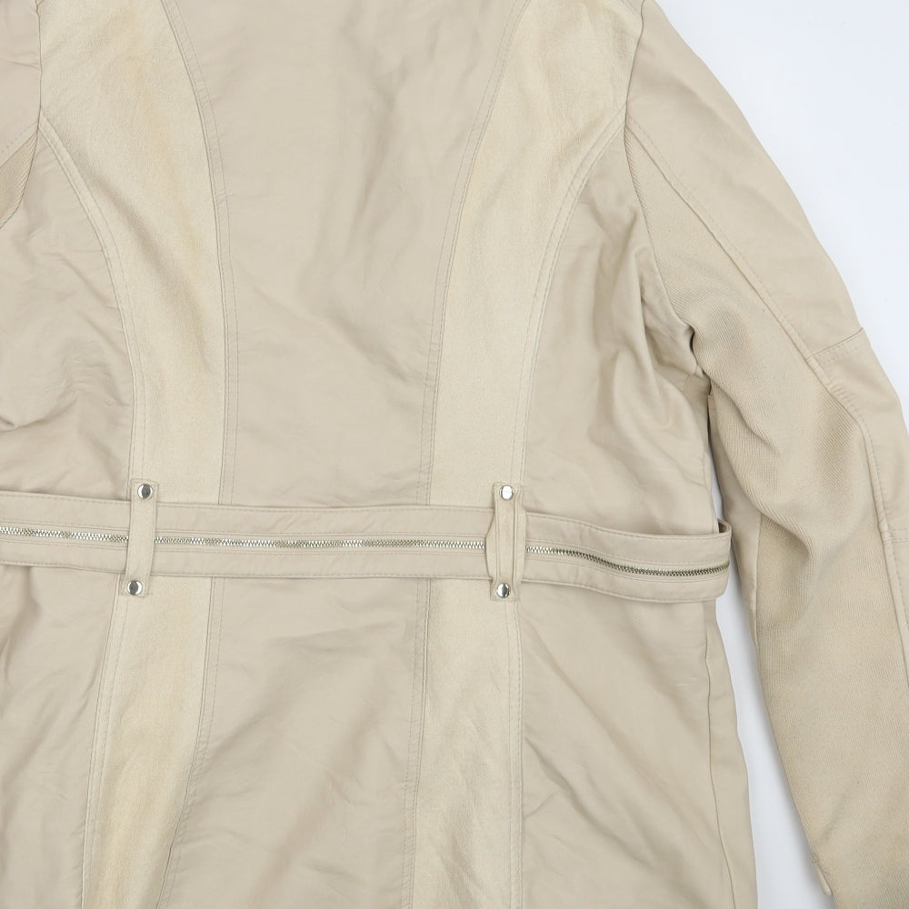 River Island Womens Beige   Overcoat Coat Size 18