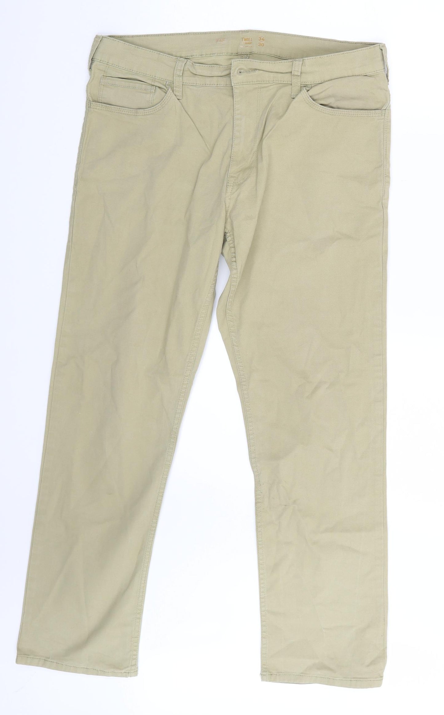 F&F Mens Beige   Trousers  Size 34 L28 in