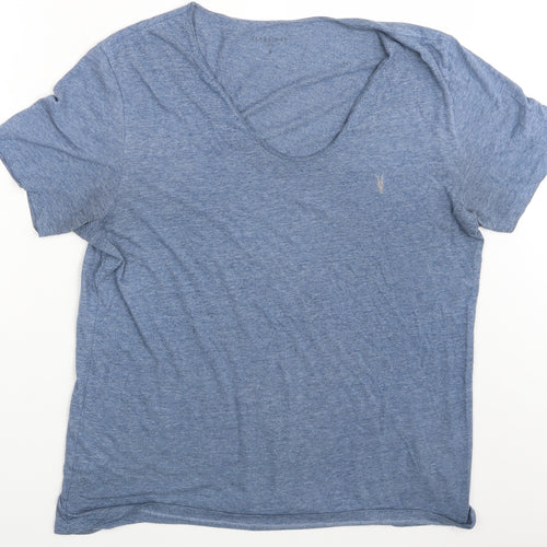 AllSaints Mens Blue    T-Shirt Size L