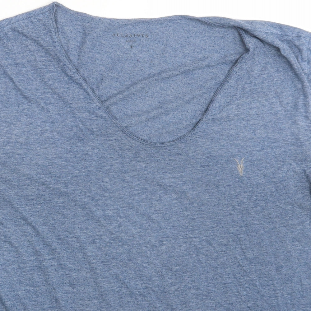 AllSaints Mens Blue    T-Shirt Size L