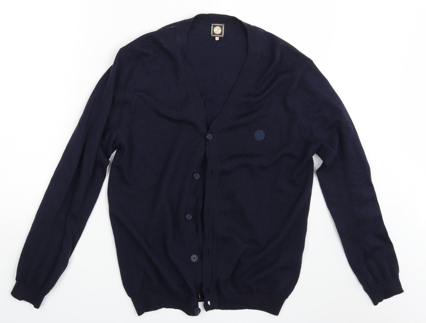 Pretty Green Womens Blue   Cardigan Jumper Size L