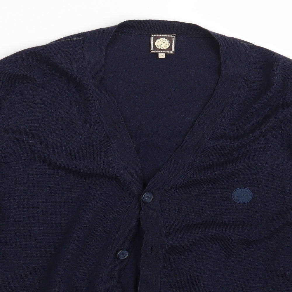 Pretty Green Womens Blue   Cardigan Jumper Size L