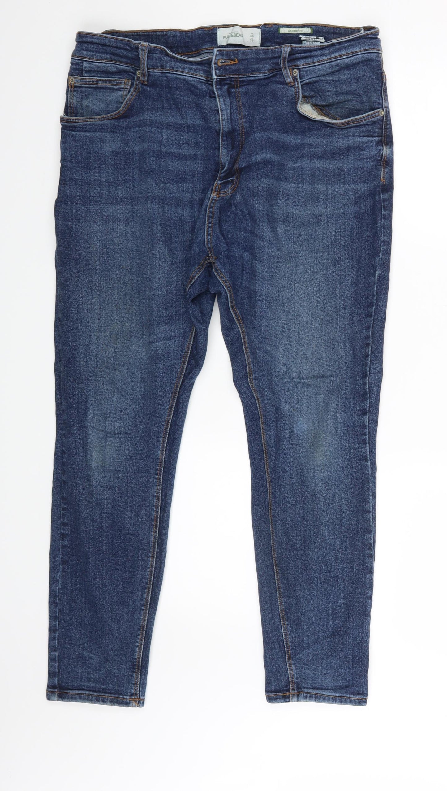 Pull&Bear Mens Blue   Tapered Jeans Size 36 L26 in