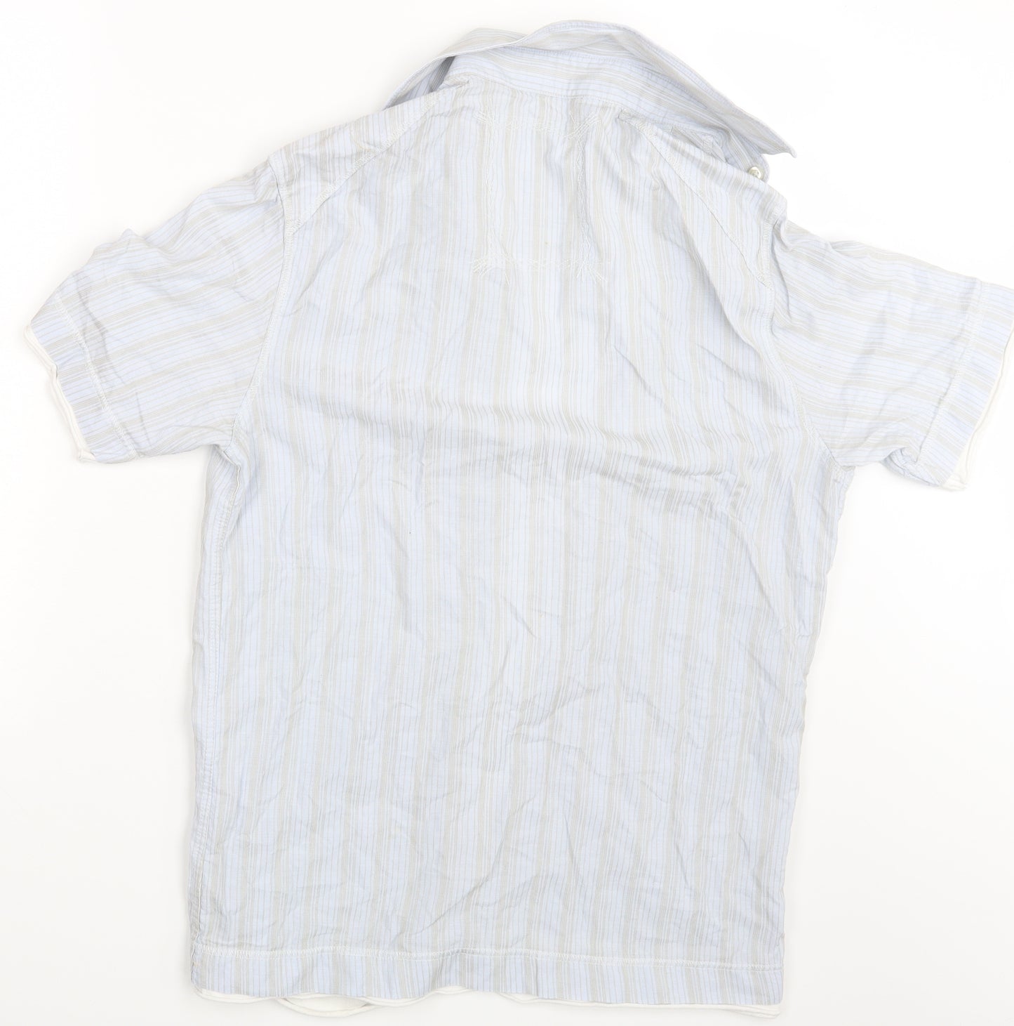 NEXT Mens Blue Striped   Button-Up Size M